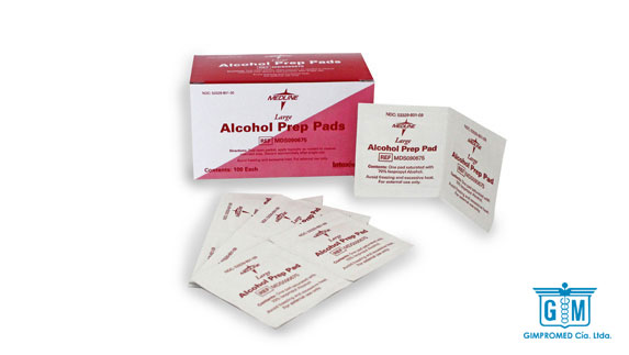 Alcohol Prep Pads Large Estéril