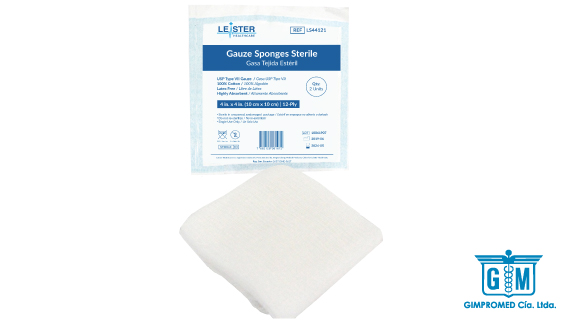 Gasa 4" x 4" 12 Ply Estéril Sobre
